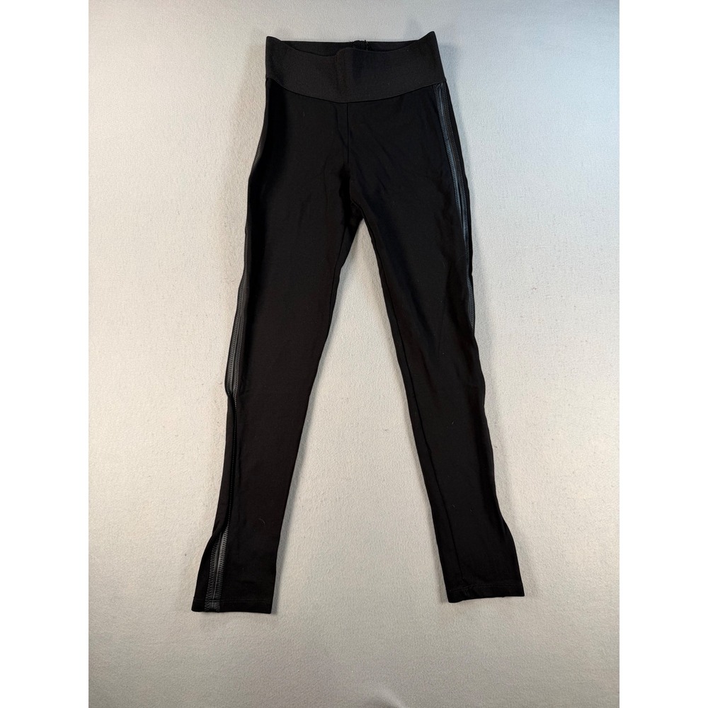Y2k Zara Basic Black High Rise Side Zipper Leggings Slim Fit Pants Womens Small